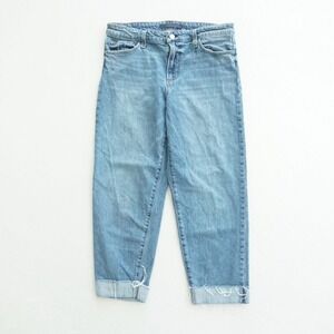 Joe's Jeans The Niki Mid Rise Boyfriend Jeans Size 29 Distressed Raw Cuffed Hem